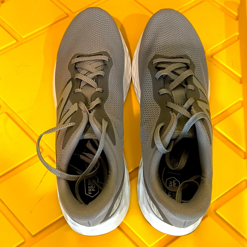New Balance Gray and White Running Shoes